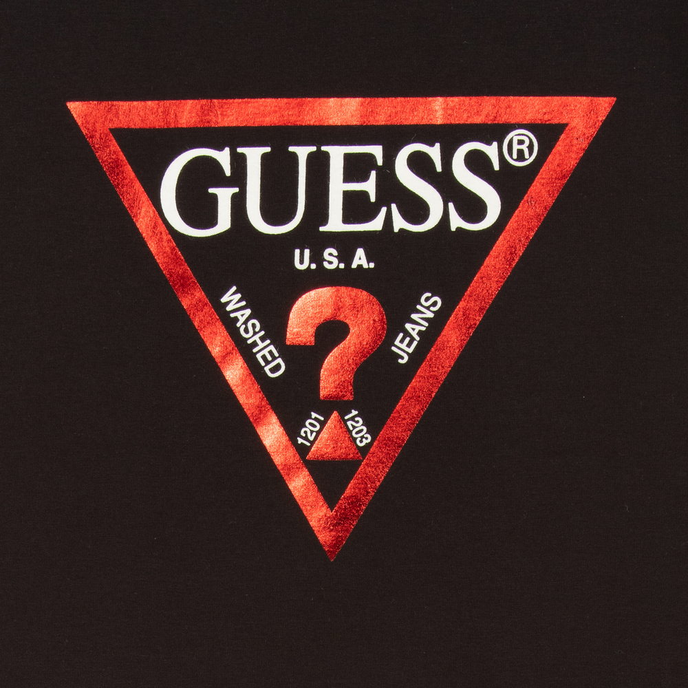Guess - Teen Girls Black Logo T-Shirt | Childrensalon Outlet