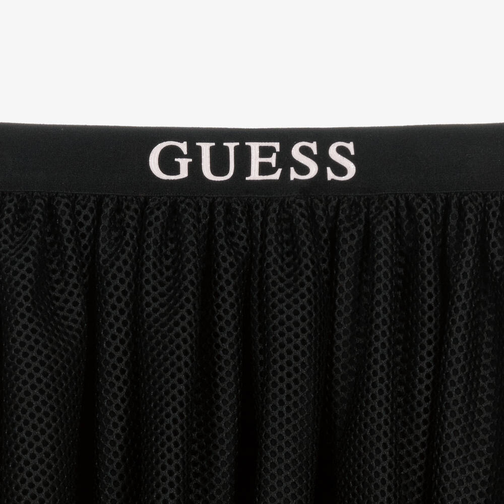 Guess-تنورة شبك لون أسود للمراهقات | Childrensalon Outlet