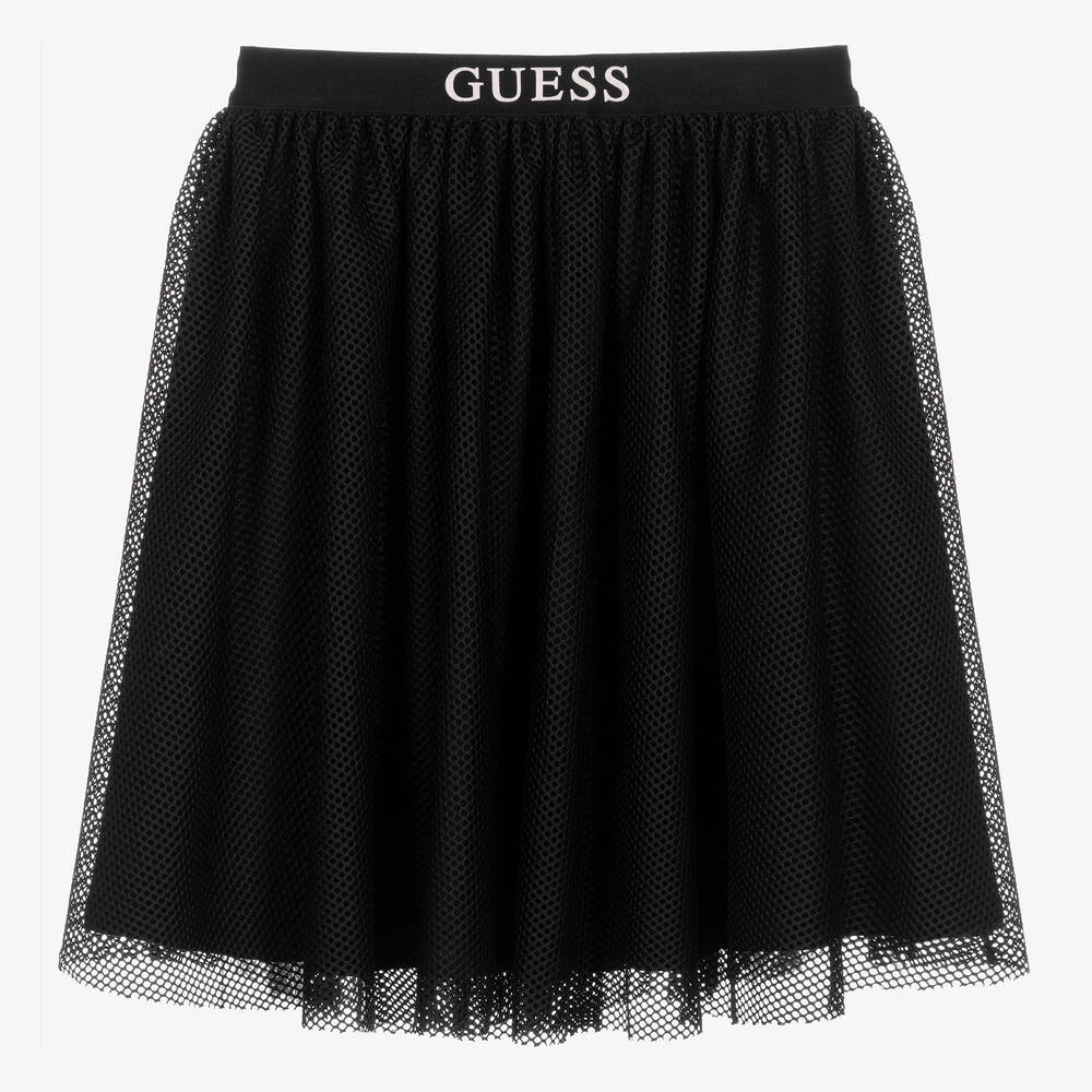 Guess-Teen Girls Black Mesh Skirt | Childrensalon Outlet