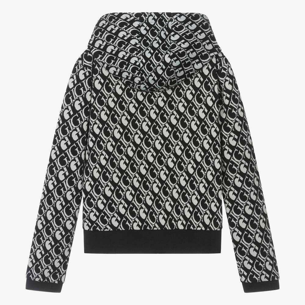 Guess-توب هودي مزيج فيسكوز محبوك لون أسود ورمادي | Childrensalon Outlet