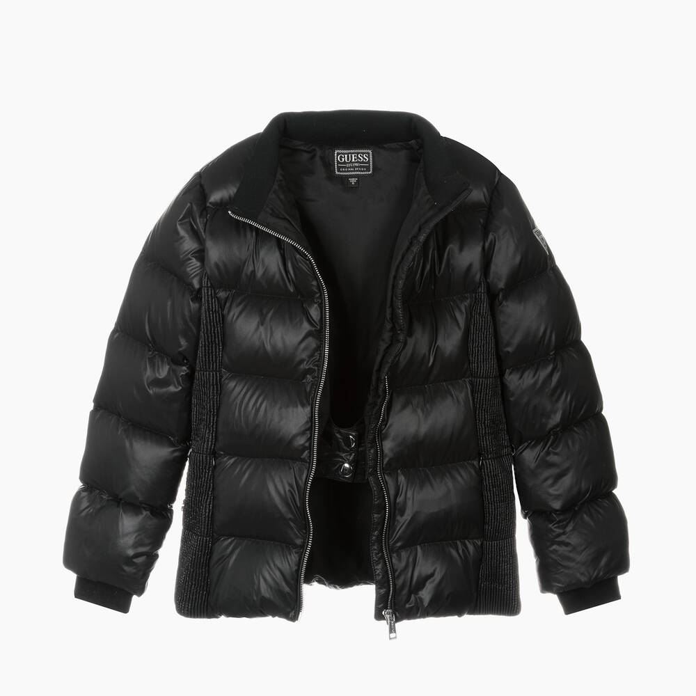 Guess - Teen Girls Black Puffer Jacket | Childrensalon Outlet