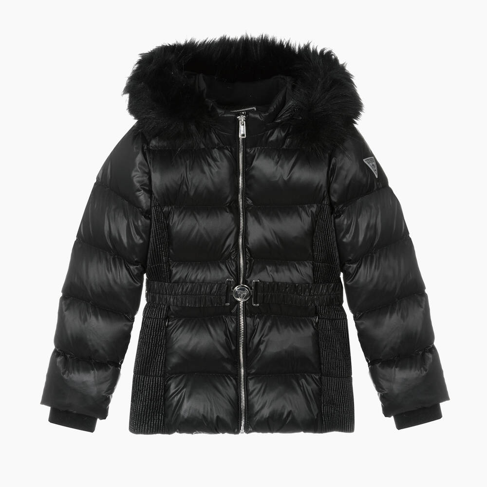 Guess - Schwarze Teen Steppjacke (M) | Childrensalon