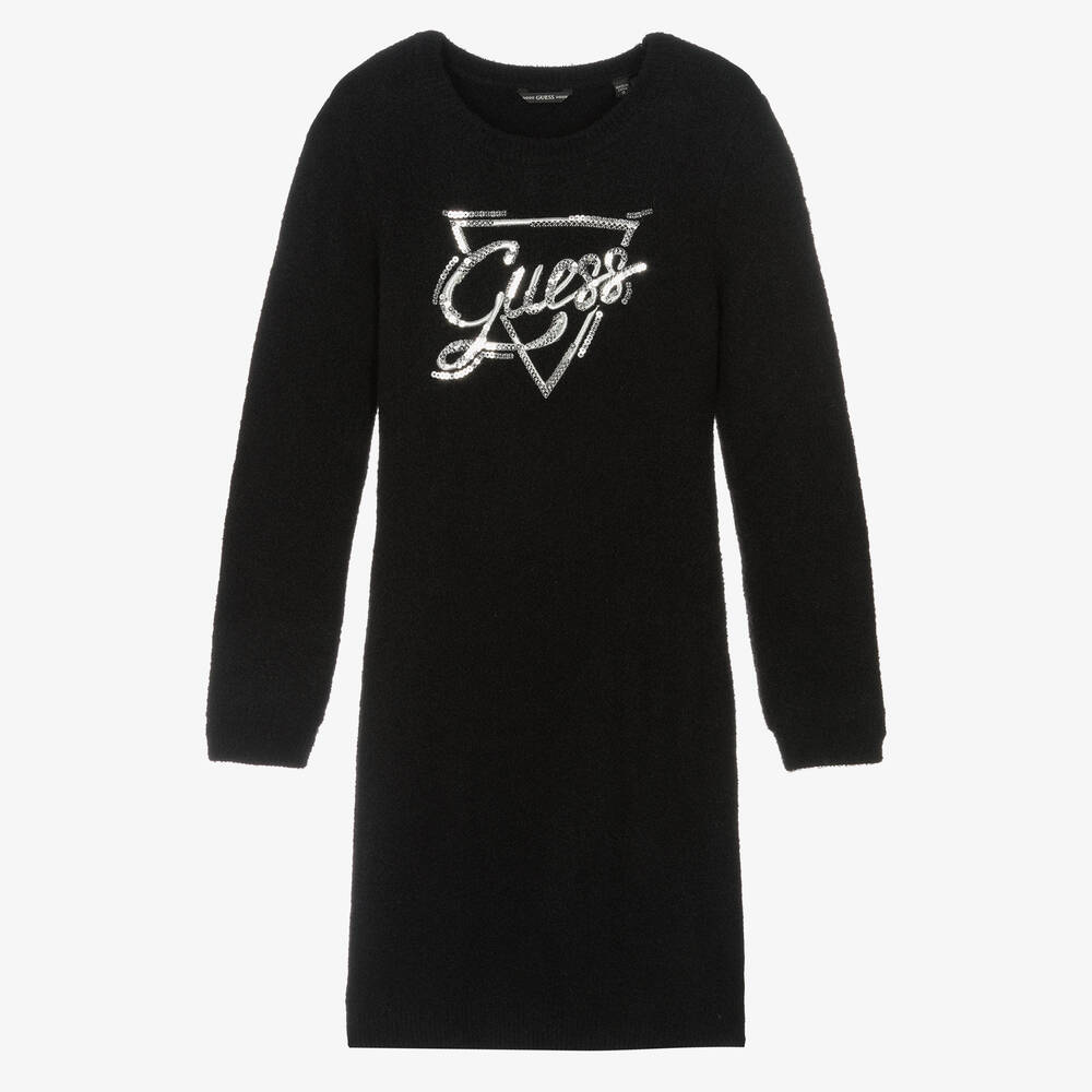 Guess-Teen Girls Black Sequin Dress | Childrensalon Outlet