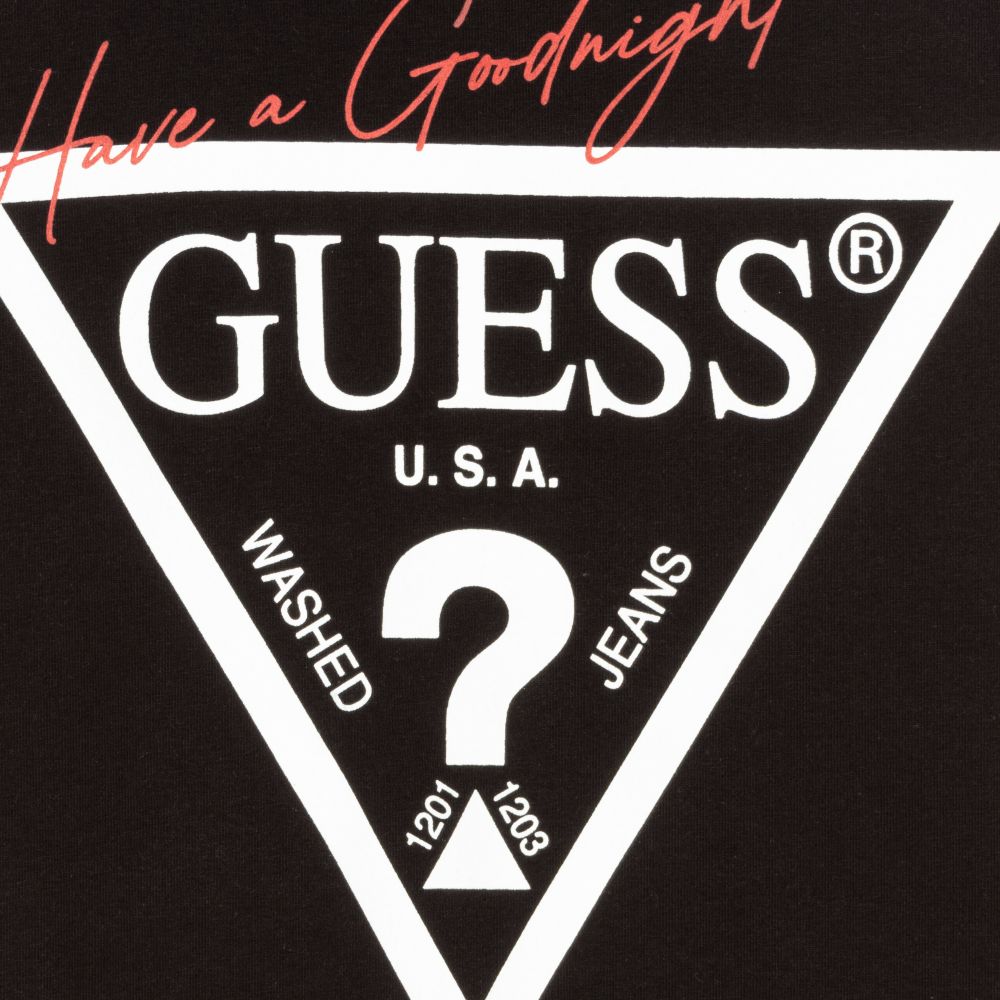 Guess-Teen Girls Black Short Pyjamas | Childrensalon Outlet