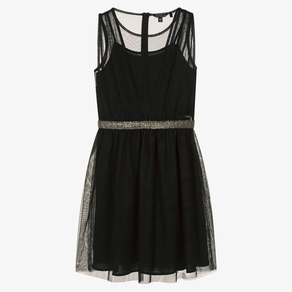 Guess - Schwarzes Teen Tüllkleid (M) | Childrensalon