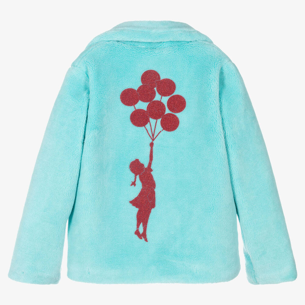 Guess-Teen Girls Blue Banksy Jacket | Childrensalon Outlet