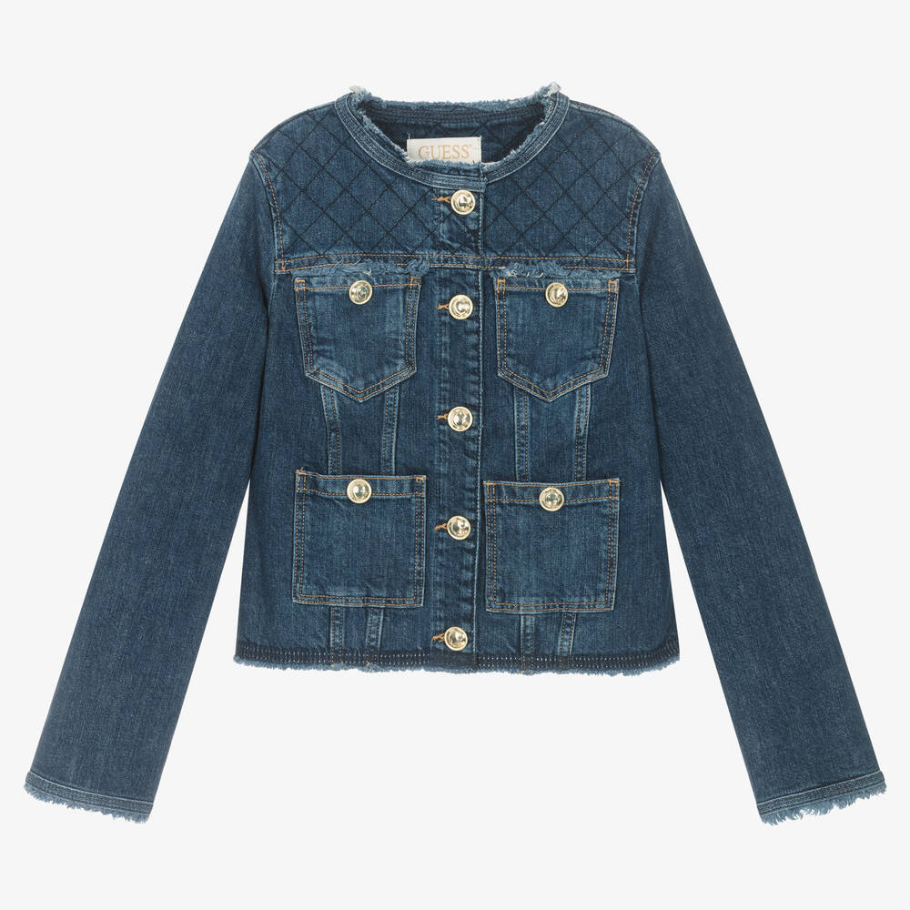 Guess - Blaue Teen Jeansjacke für Mädchen | Childrensalon