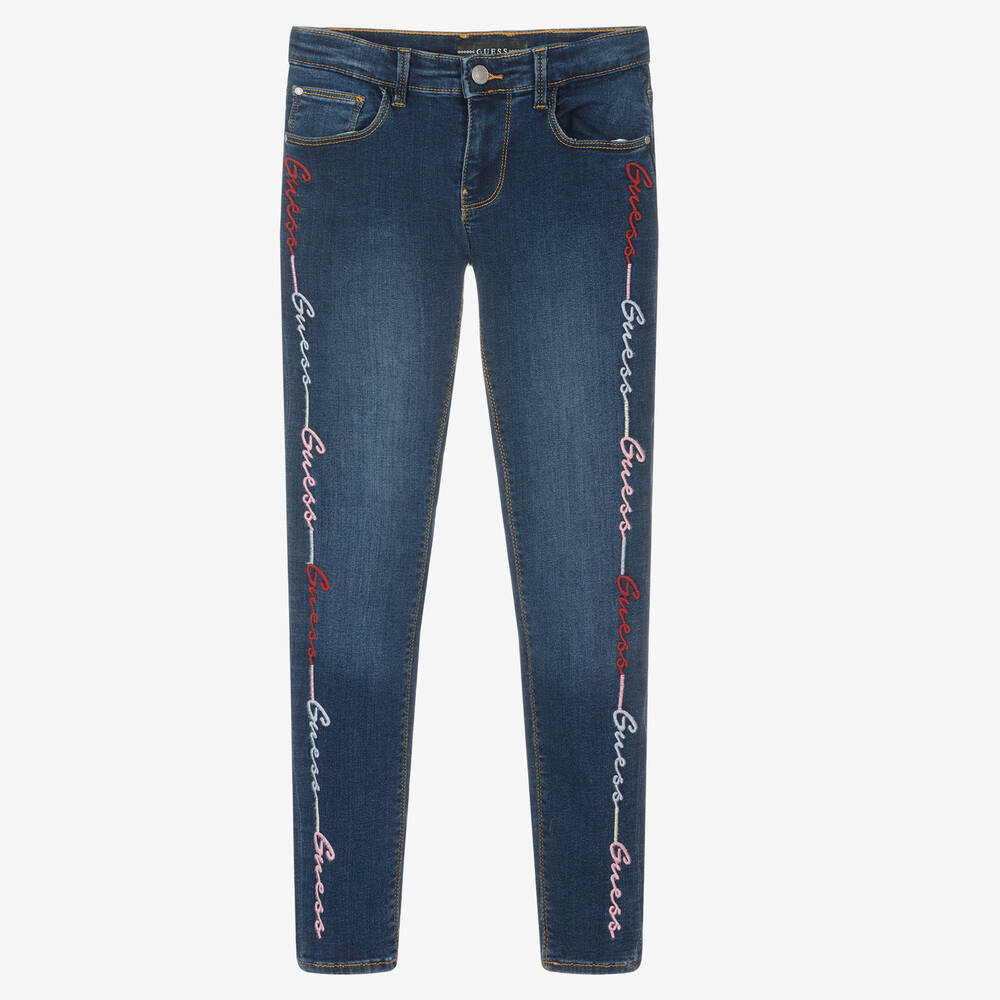 Guess - Enge Teen Denim-Jeans in Blau (M) | Childrensalon