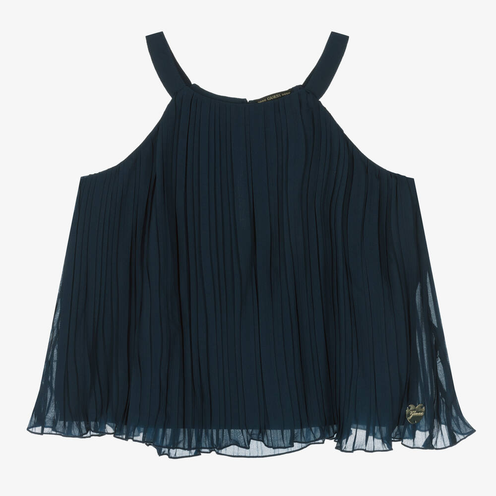 Pleated chiffon top sales