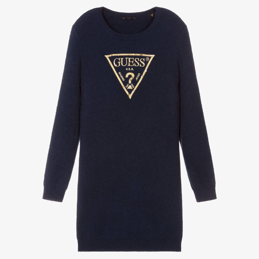 Guess - Robe-pull bleue Ado fille | Childrensalon