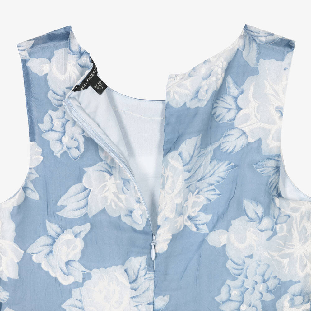 Guess-Бело-голубое платье из органзы | Childrensalon Outlet