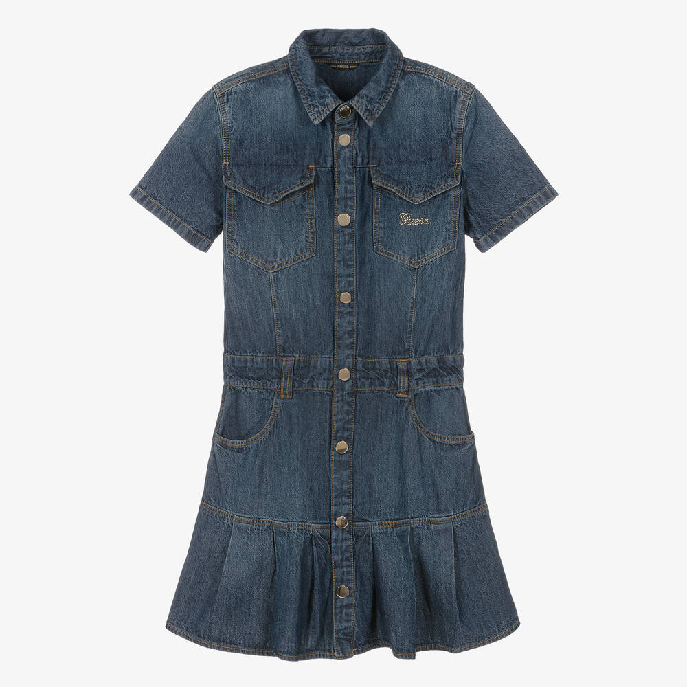Guess-Teen Girls Dark Blue Denim Dress | Childrensalon Outlet
