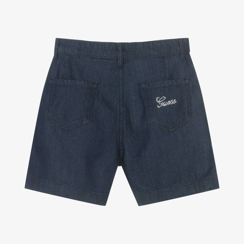 Guess-Teen Girls Dark Blue Denim Shorts | Childrensalon Outlet
