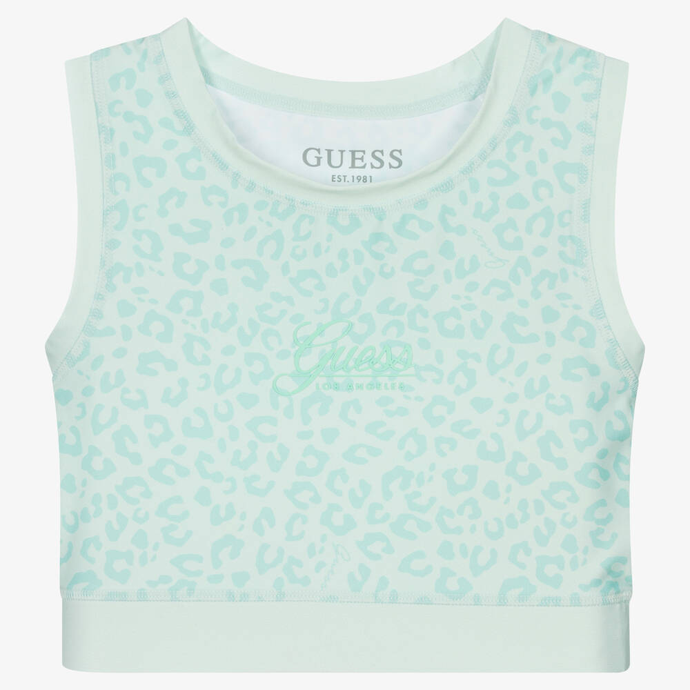 Guess - Зеленый укороченный топ для девочек-подростков | Childrensalon