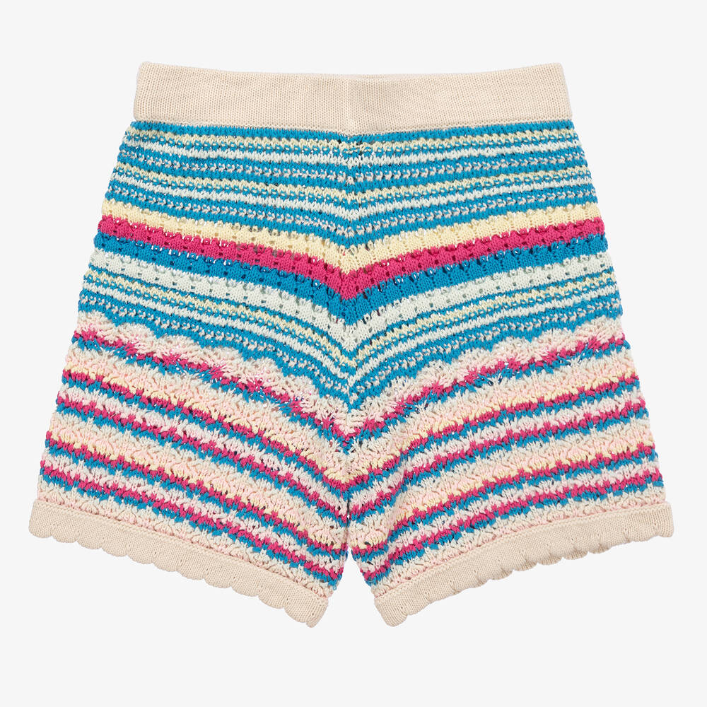 Guess-Teen Girls Ivory Cotton Crochet Shorts | Childrensalon Outlet