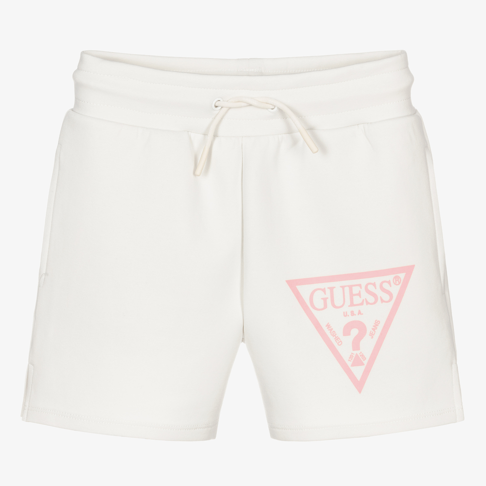 Guess - Кремовые хлопковые шорты для девочек-подростков | Childrensalon