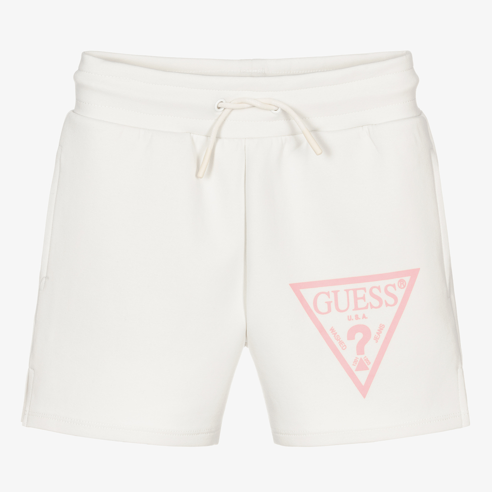 Guess - Short ivoire en coton Ado fille | Childrensalon