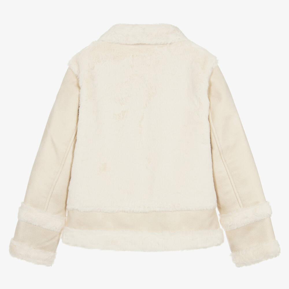 Guess-Кремовая куртка из искусственной замши | Childrensalon Outlet