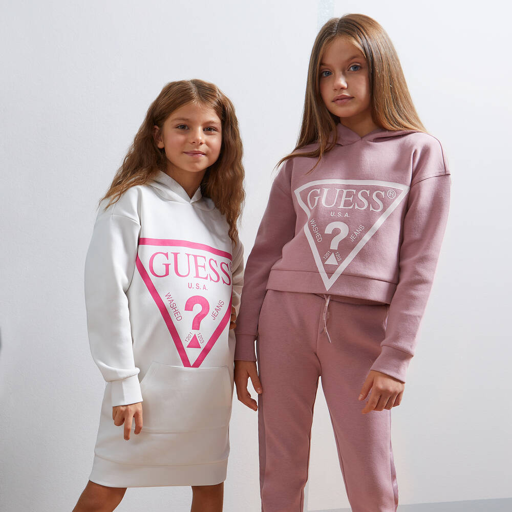 Guess-Teen Girls Ivory Logo Dress | Childrensalon Outlet