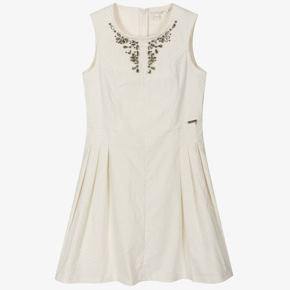 Ivory sleeveless dress top