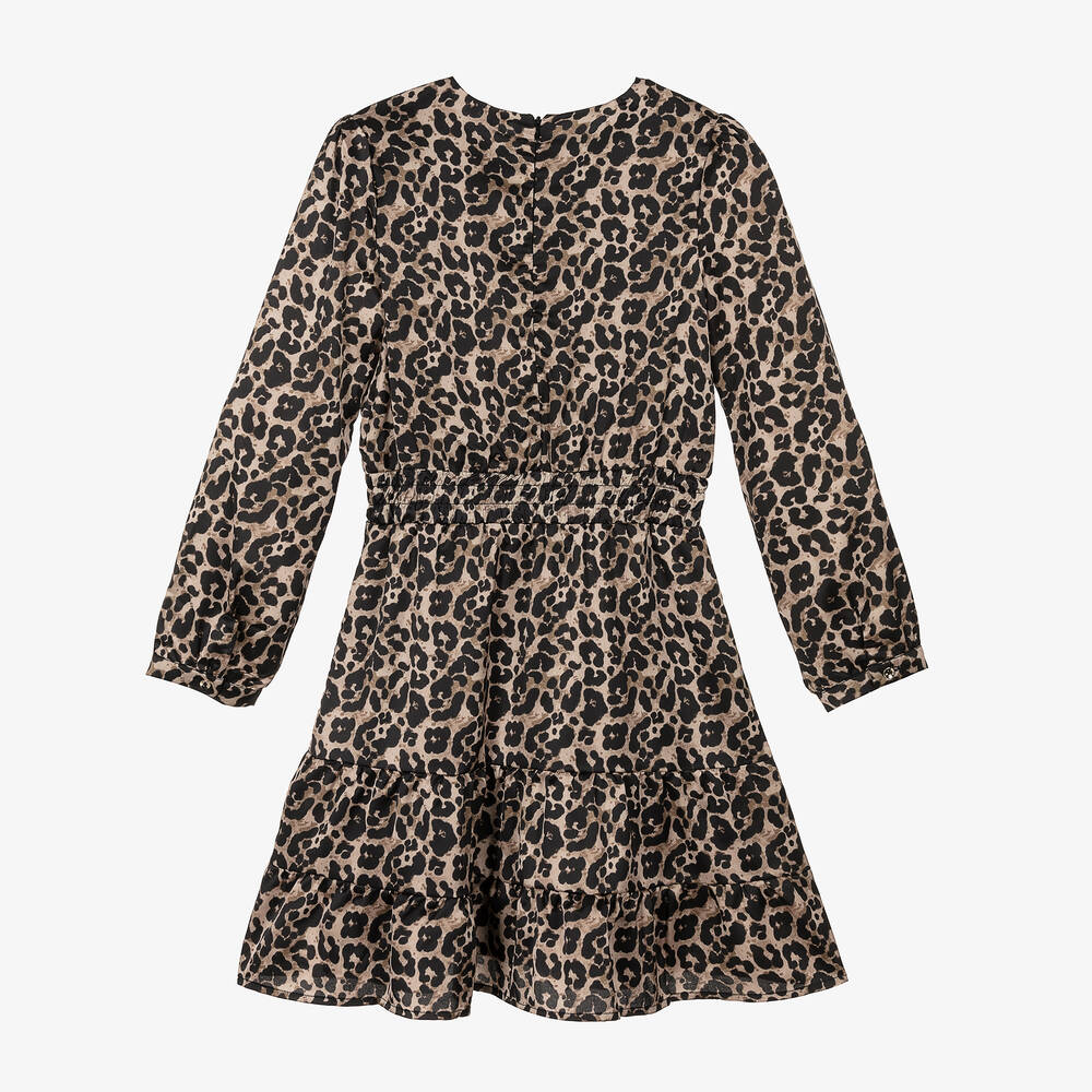 Guess-Атласное платье с леопардовым принтом | Childrensalon Outlet