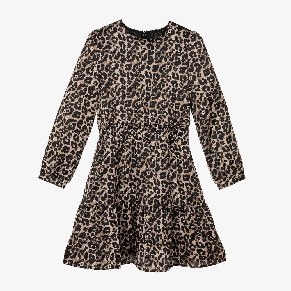 Guess - Атласное платье с леопардовым принтом | Childrensalon