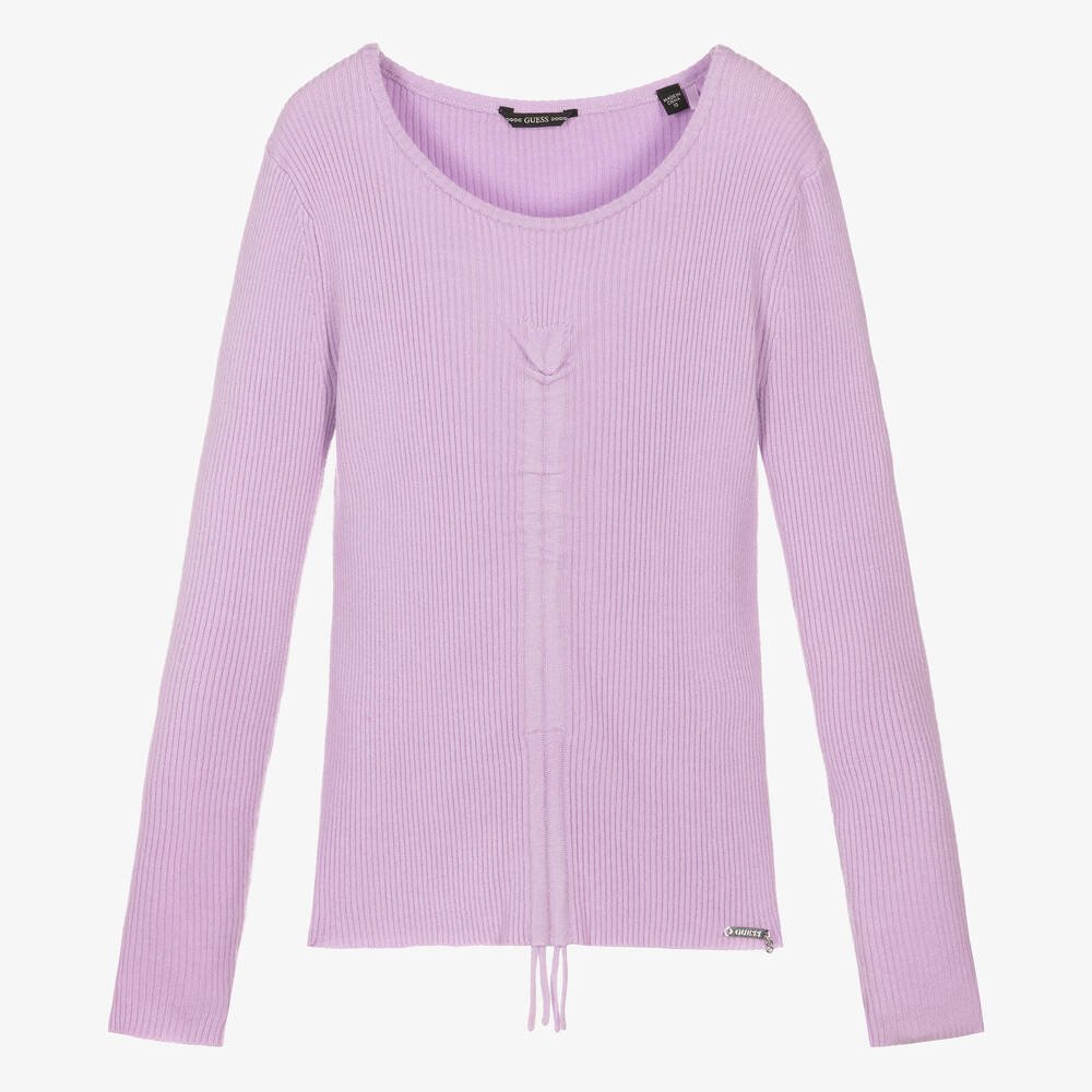 Guess - Teen Girls Lilac Knitted Top | Childrensalon
