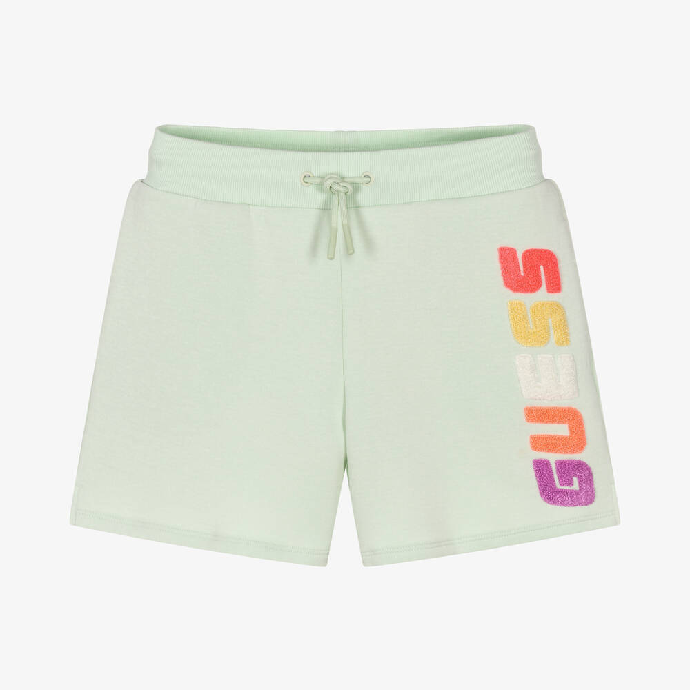 Guess - Teen Girls Mint Green Logo Shorts | Childrensalon