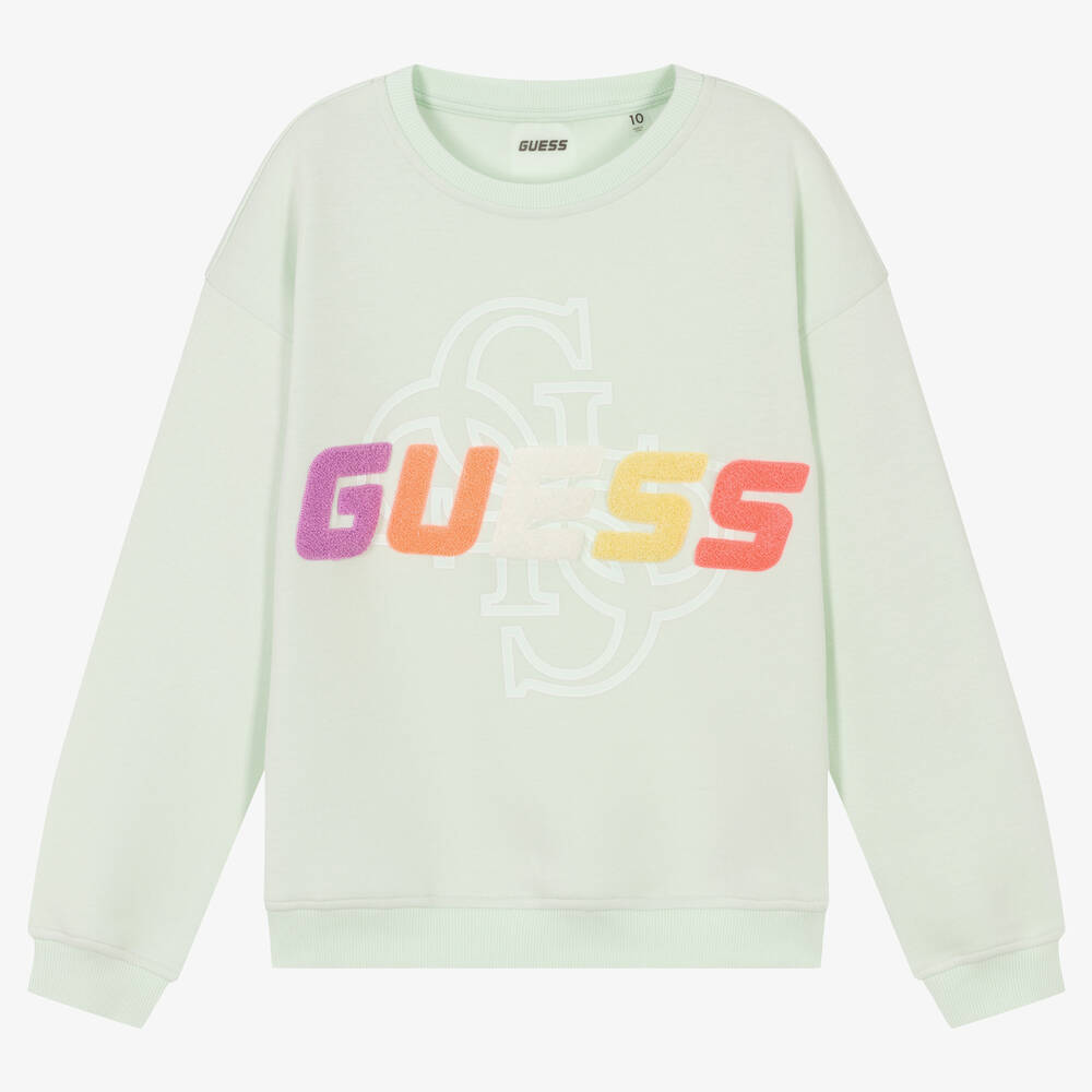 Guess - Teen Girls Mint Green Logo Sweatshirt | Childrensalon