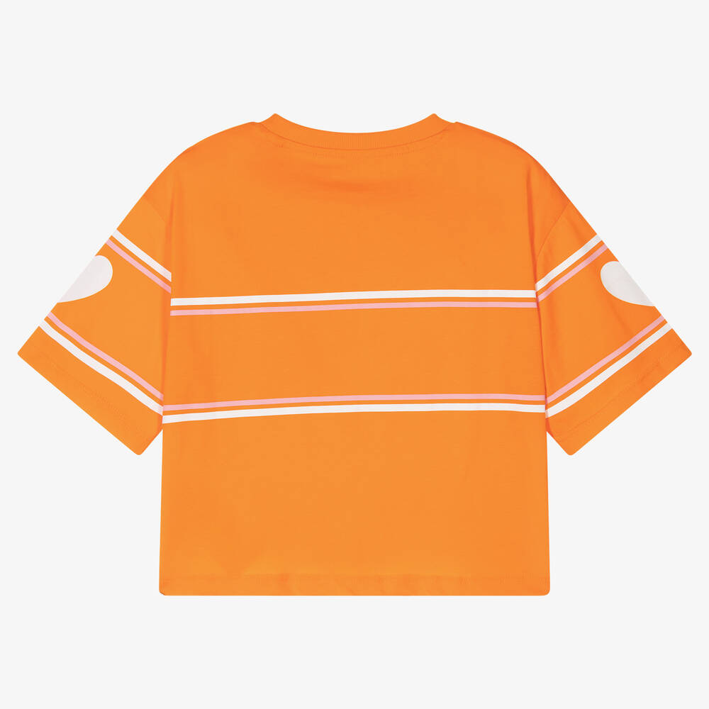 Orange and white guess shirt discount