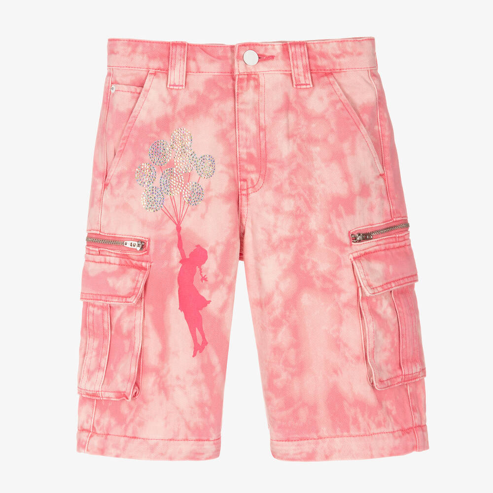 Guess-Teen Girls Pink Banksy Cargo Jeans | Childrensalon Outlet