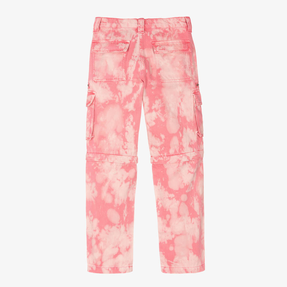 Guess-Teen Girls Pink Banksy Cargo Jeans | Childrensalon Outlet
