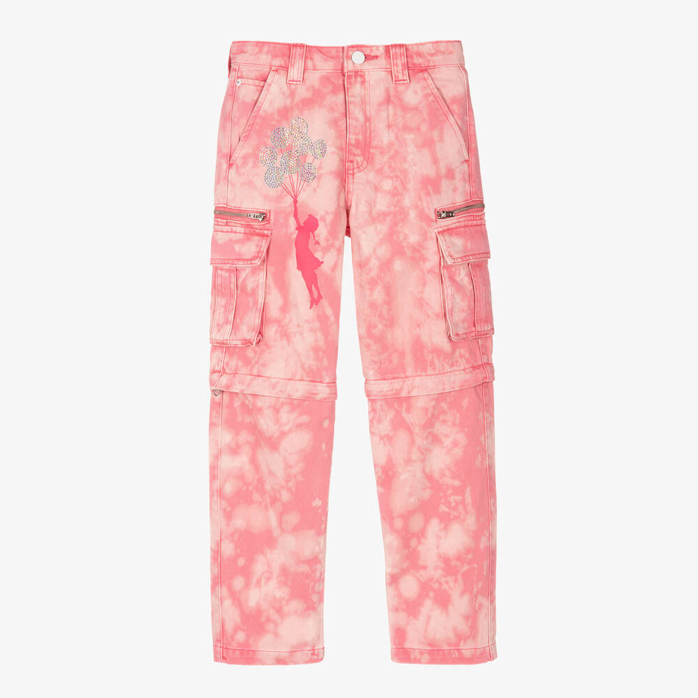 Guess - Розовые джинсы карго с граффити Бэнкси | Childrensalon