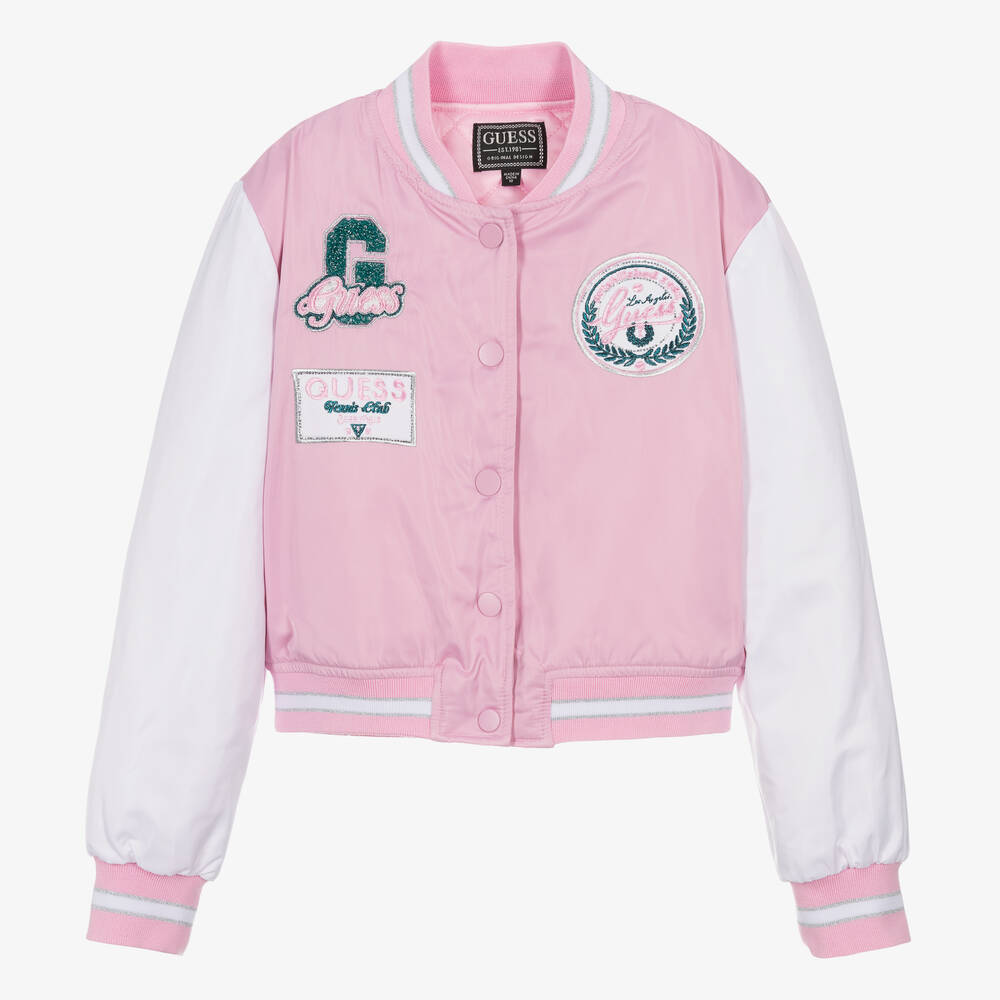 Guess Teen Girls Pink Bomber Jacket Childrensalon Outlet