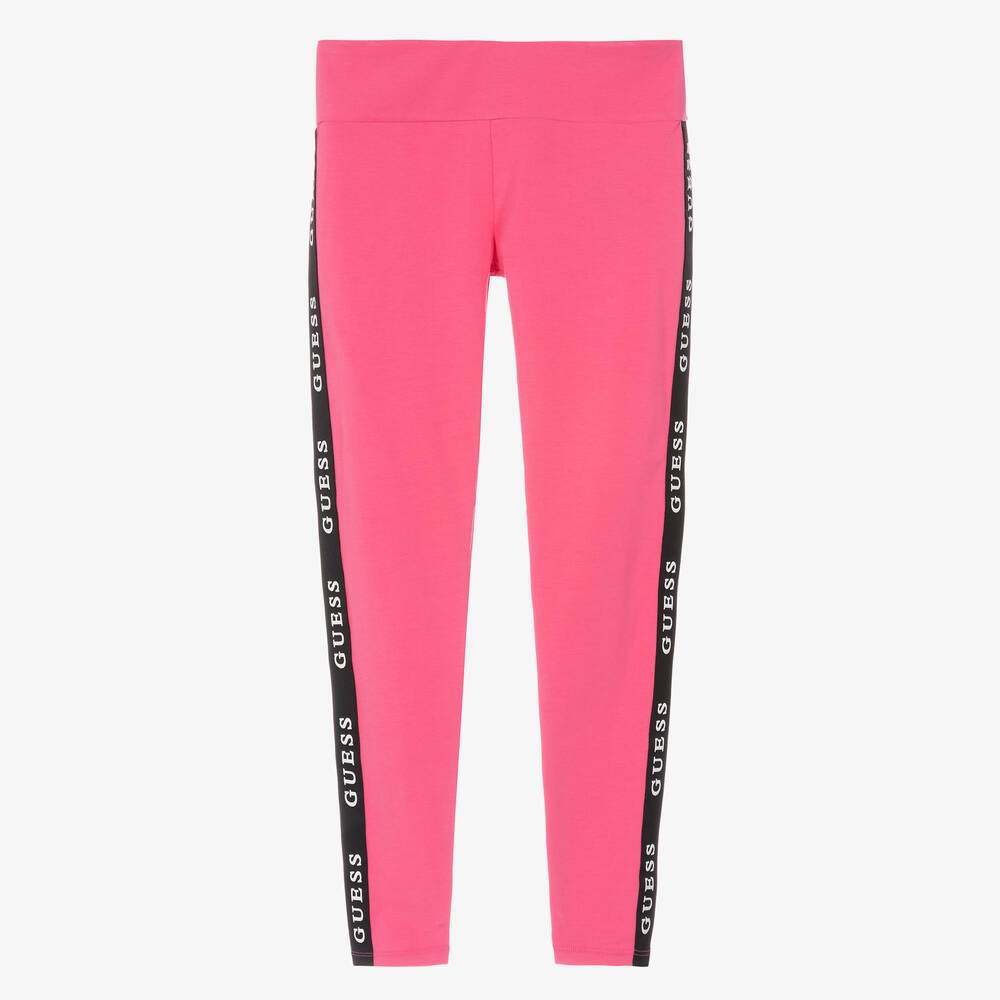 Guess - Pinke Teen Baumwoll-Leggings | Childrensalon