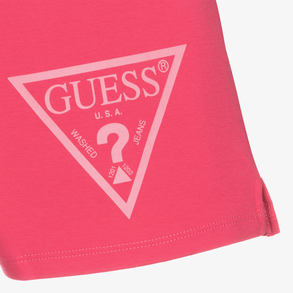 جيس-شورت تينز بناتي قطن جيرسي لون زهري فوشيا | Childrensalon Outlet