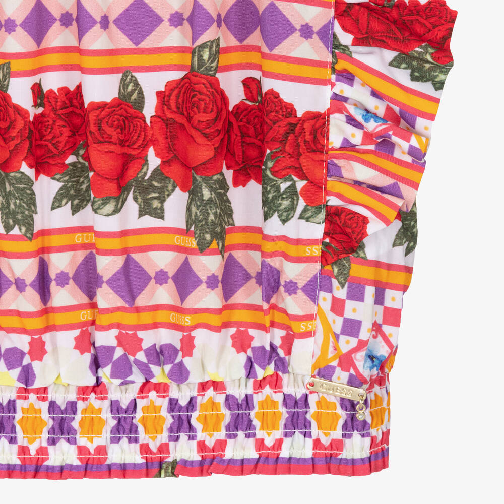 Guess-Розовая укороченная блузка | Childrensalon Outlet