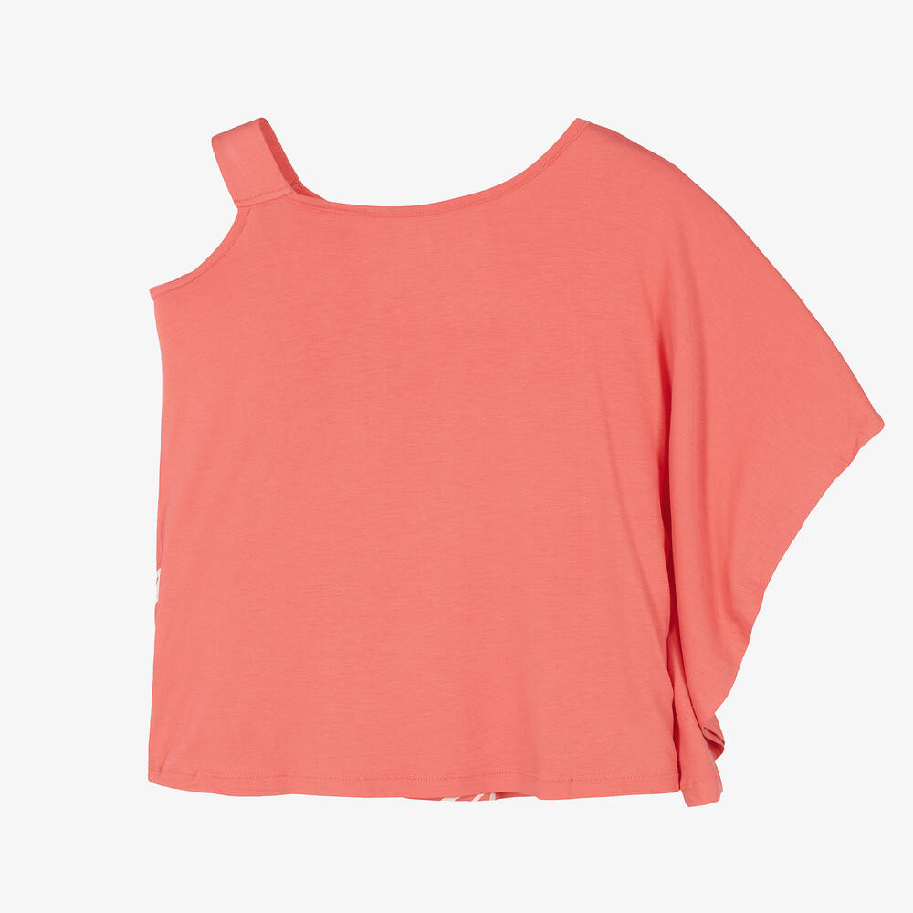 Guess - Teen Girls Pink Floral Asymmetric Top