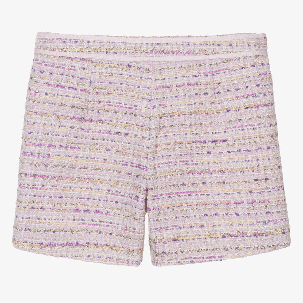 Guess-شورت تويد لون زهري وبنفسجي للمراهقات | Childrensalon Outlet