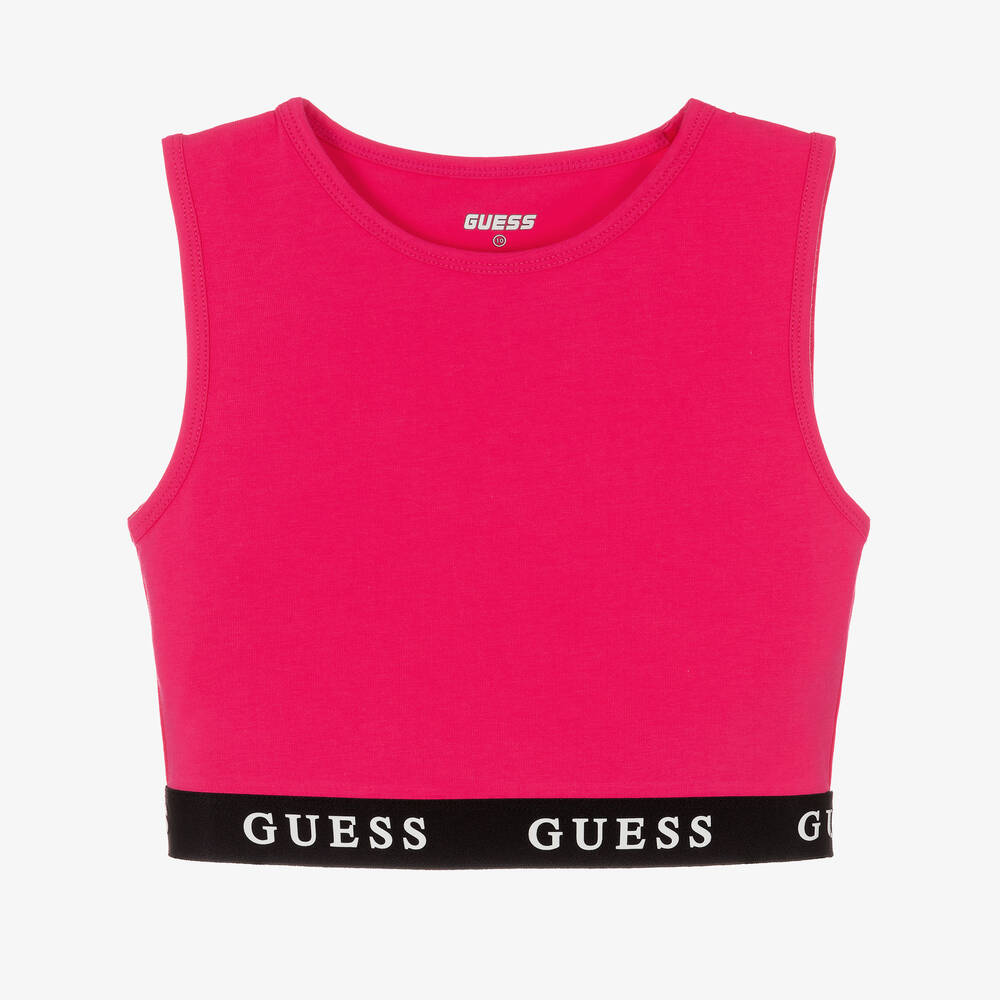 Guess - Haut court rose ado fille | Childrensalon