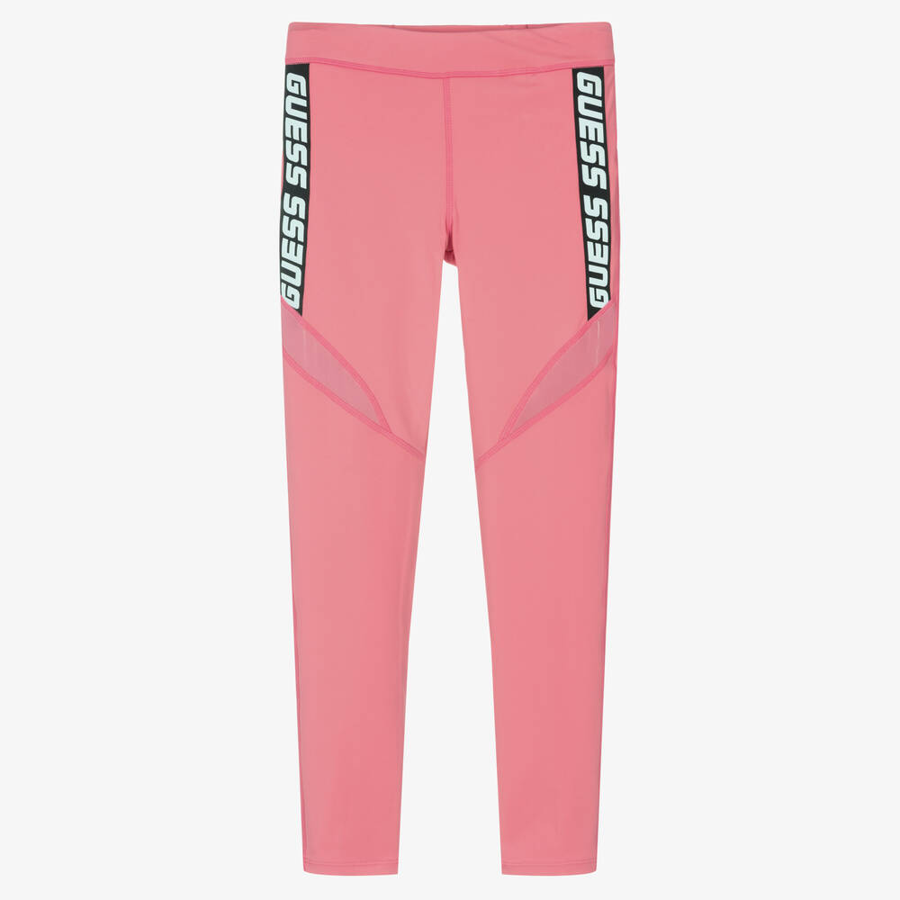 Guess - Teen Girls Pink Logo Leggings | Childrensalon