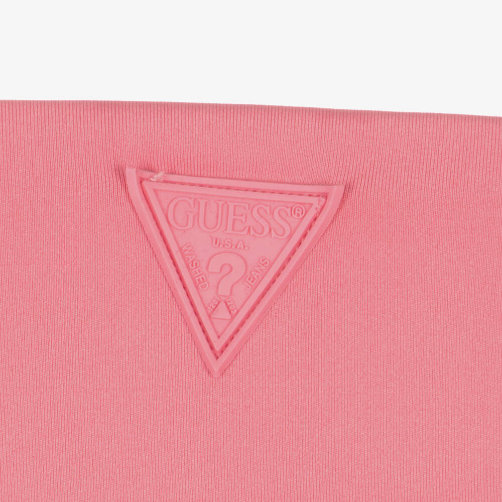 Guess-Teen Girls Pink Logo Leggings | Childrensalon Outlet