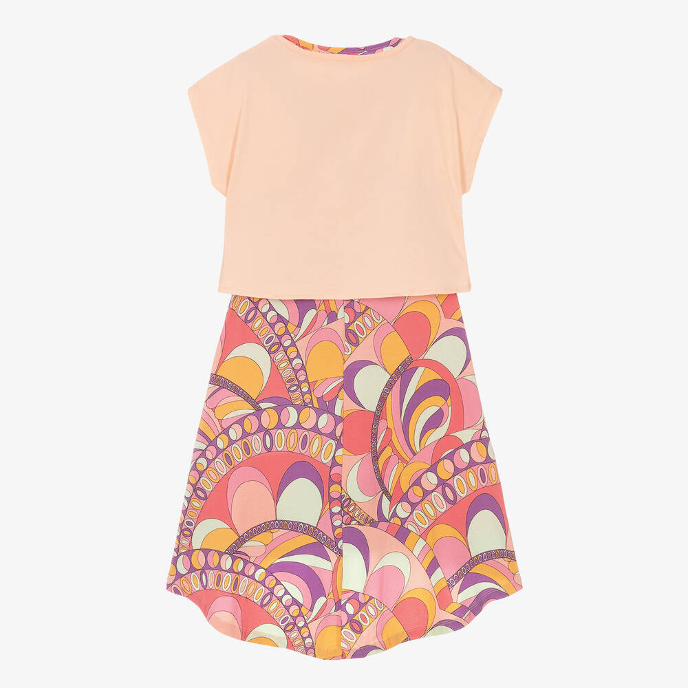 Guess-Розовая футболка и платье с принтом | Childrensalon Outlet