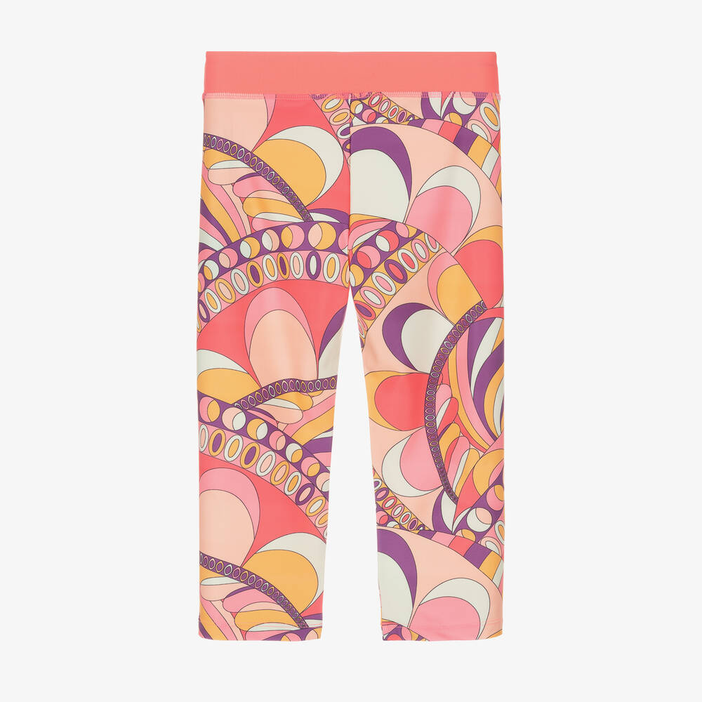 Guess-Teen Girls Pink & Purple Cropped Leggings | Childrensalon Outlet