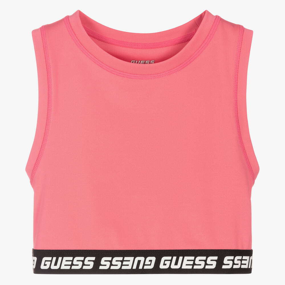 Guess-Teen Girls Pink Sports Top | Childrensalon Outlet