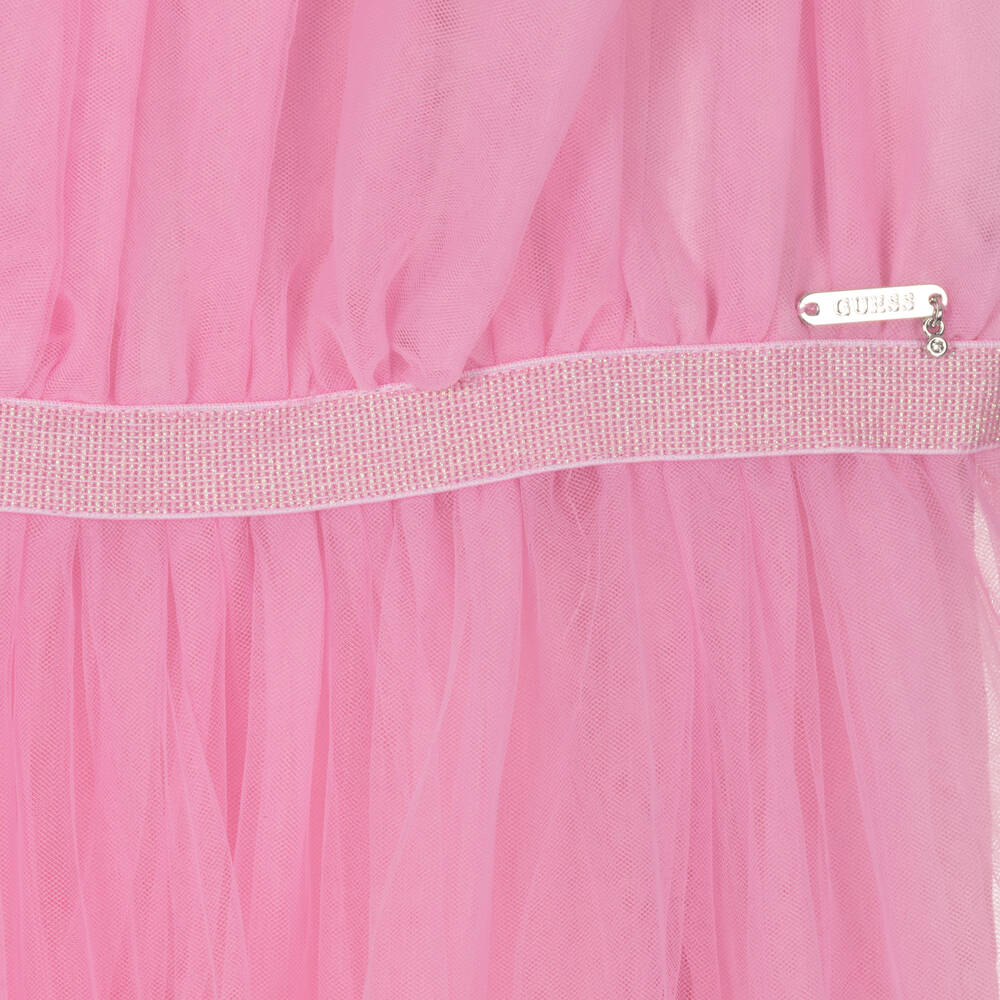 Guess-Teen Girls Pink Tulle Dress | Childrensalon Outlet