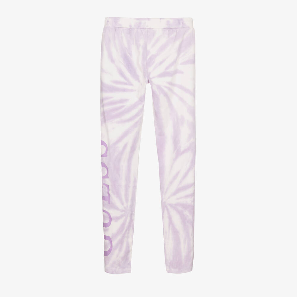 Guess-Фиолетовые хлопковые легинсы с эффектом тай-дай | Childrensalon Outlet