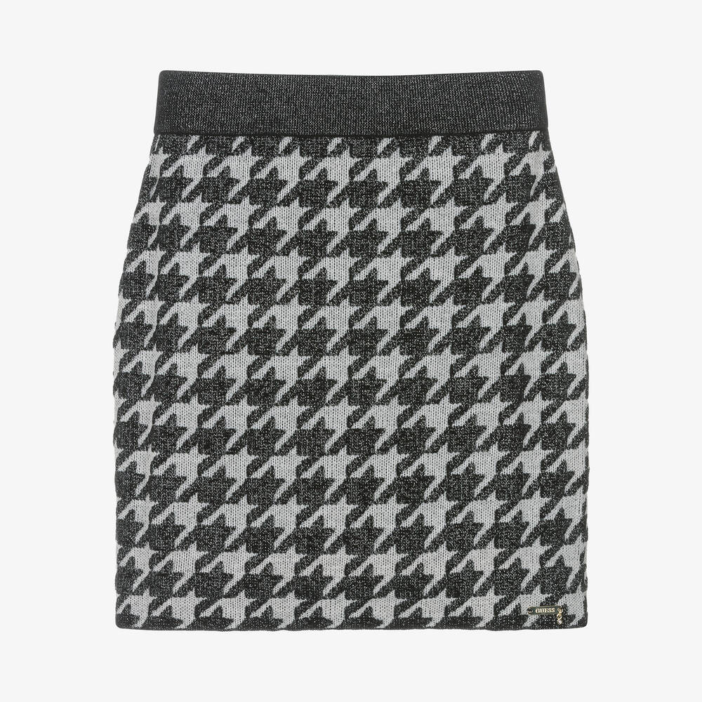 Guess-Teen Girls Sparkly Knit Houndstooth Skirt | Childrensalon Outlet