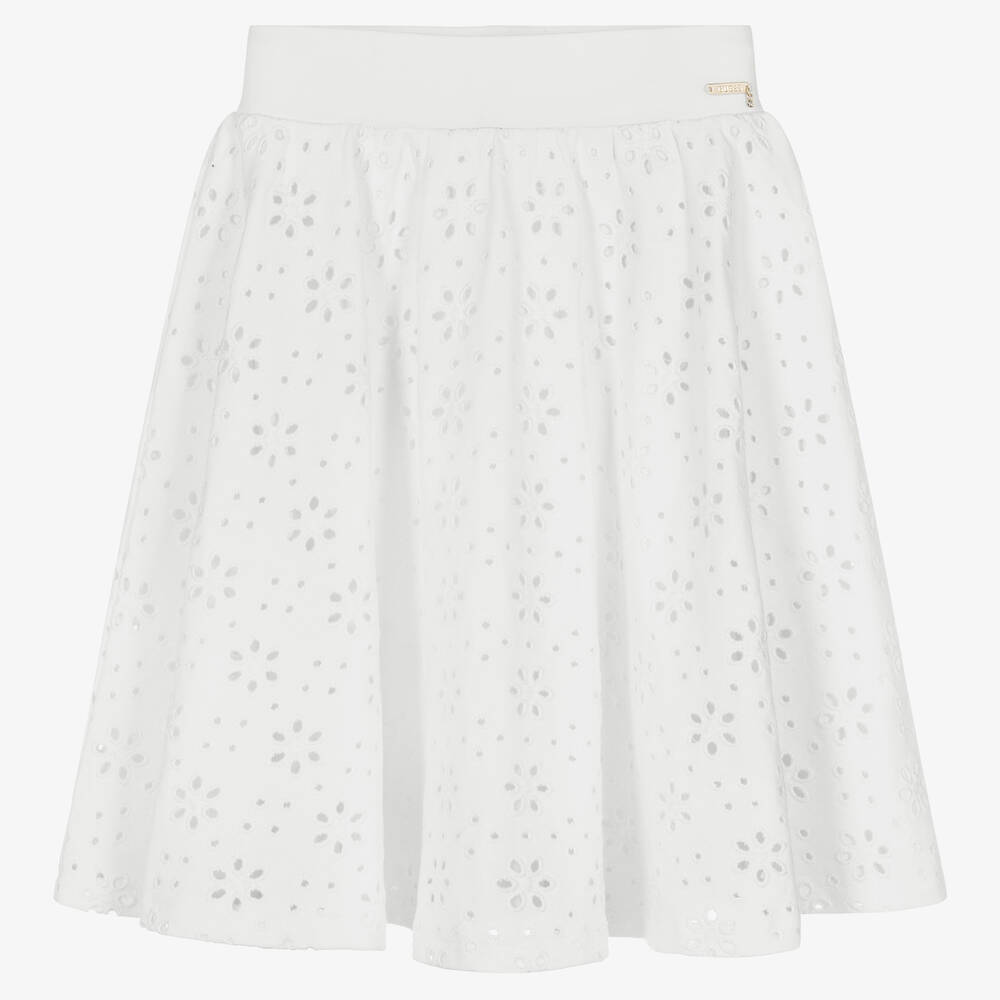 Guess - Teen Girls White Broderie Anglaise Skirt | Childrensalon Outlet
