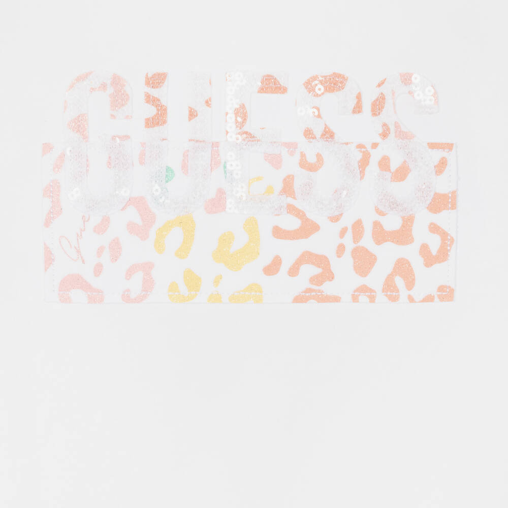 Guess-Белое платье из джерси для девочек-подростков | Childrensalon Outlet